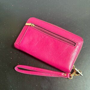 GUC Hot Pink Fossil Wristlet Wallet